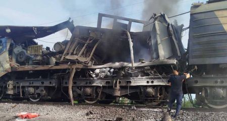 Российский дрон попал в локомотив на Днепропетровщине &ndash; поврежден грузовой поезд и обесточена сеть