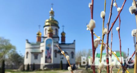 В Днепре на Вербное воскресенье в храмы пришли десятки верующих с вербой (ФОТО)