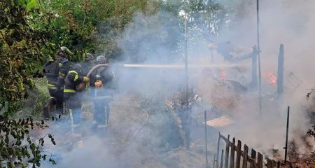 Мужчина получил ожоги во время пожара в Никополе