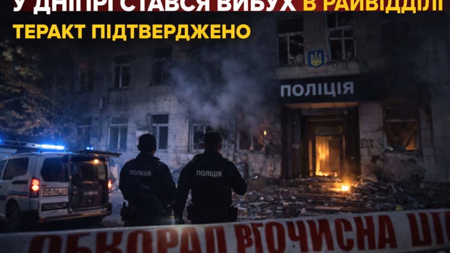 У Дніпрі стався вибух у приміщенні райвідділу: правоохоронці підтвердили теракт (ФОТО, ВІДЕО)