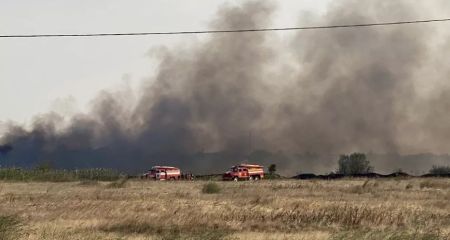 В пригороде Днепра бушует пожар (ВИДЕО)