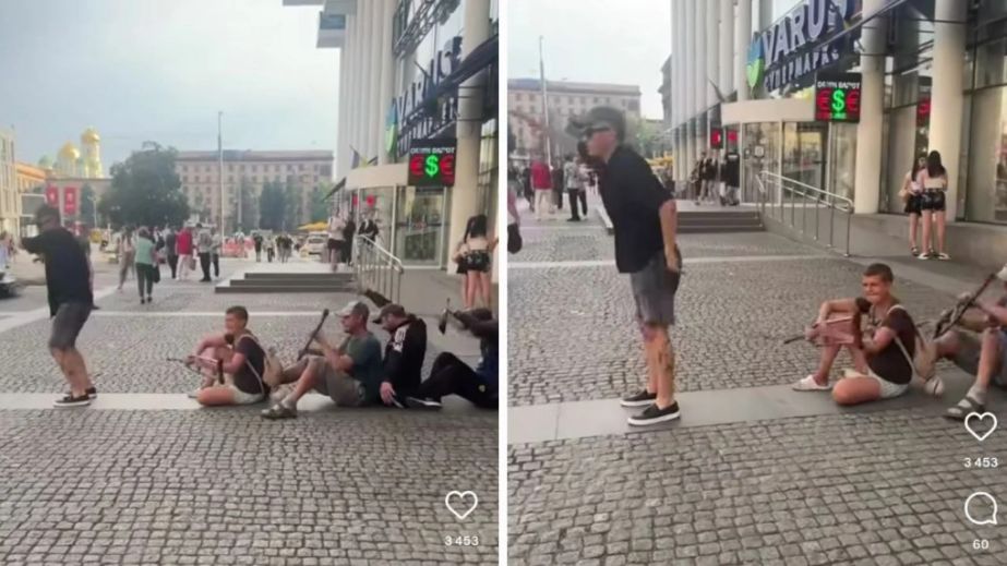 "Плыли" на костылях возле супермаркета: в Днепре сняли абсурдный пранк (ВИДЕО)