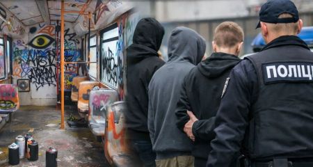 У Кривому Розі підлітки обмалювали вагон трамвая