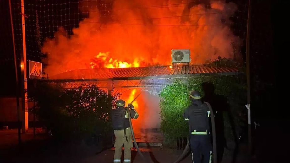 Палали товари та дах: у Синельниківському районі вночі горів магазин (ФОТО)