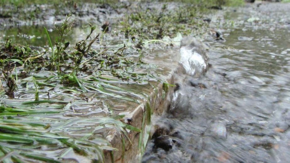 У Дніпрі на Орлиній по дитячому майданчику струменить вода з колектора (ВІДЕО)