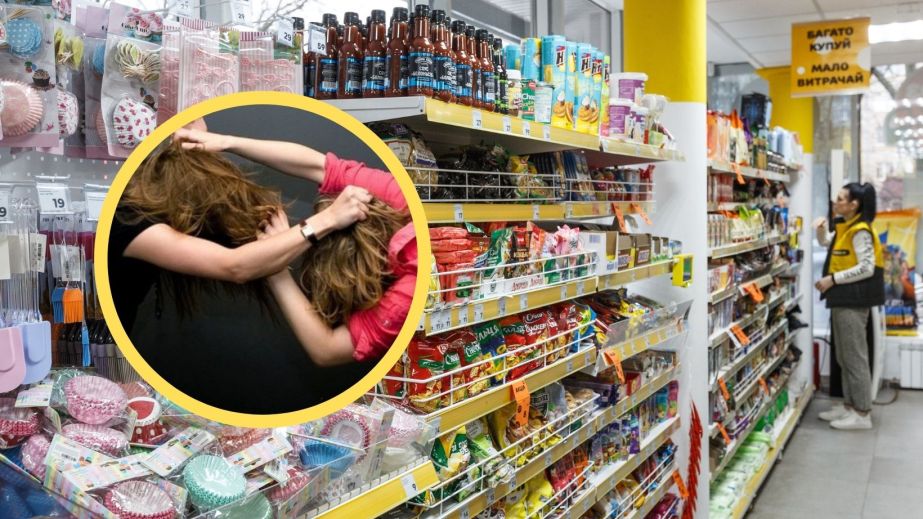 В Днепре пара с ребенком пытались вынести из магазина товар и напала на его работницу (ВИДЕО)