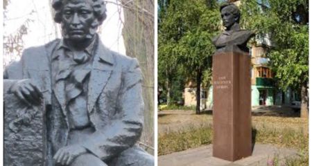 В Кривом Роге демонтировали памятники Пушкину и Лермонтову (ФОТО, ВИДЕО)