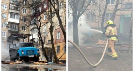 У Кривому Розі в одному з дворів стався вибух в автівці комунальників (ФОТО)
