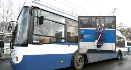 У Дніпрі на дорозі помітили новорічного зачепера (ВІДЕО)