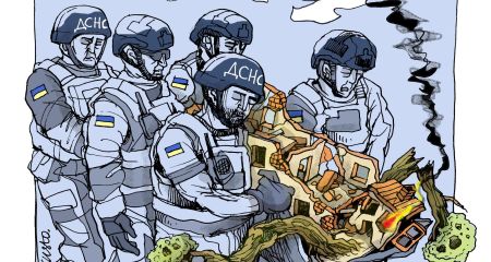 Известный художник изобразил дом, разрушенный россиянами в Кривом Роге