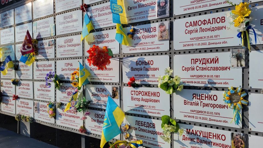 В Павлограде женщина-вандал сорвала портрет погибшего военного с мемориала (ВИДЕО)
