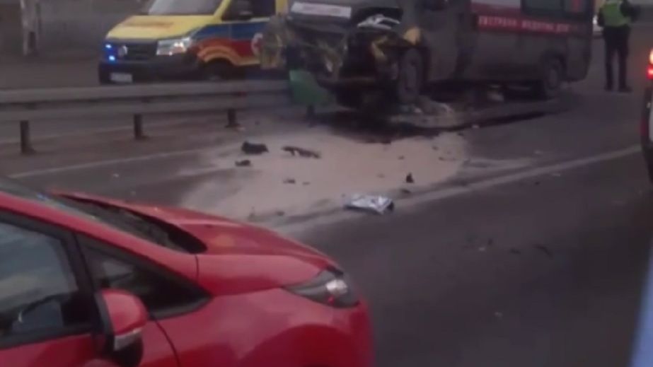 На Слобожанском проспекте в Днепре произошло жесткое ДТП (ВИДЕО)
