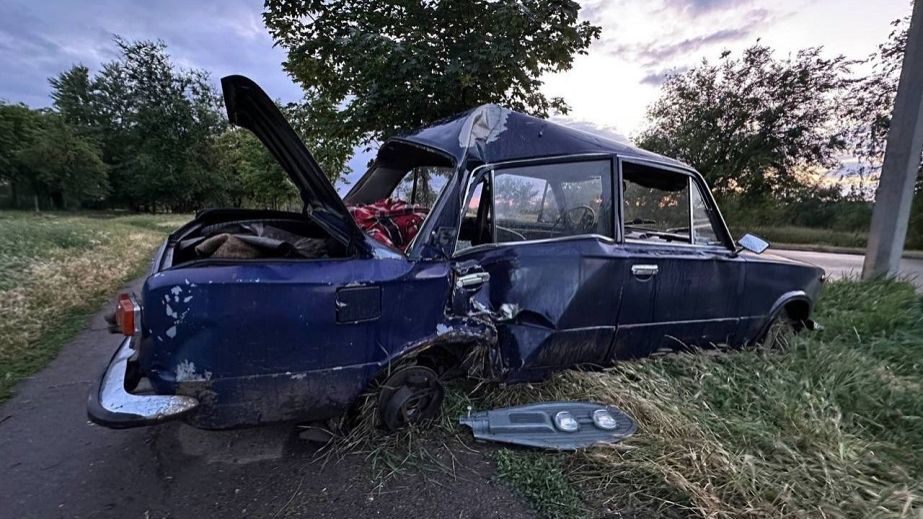 У Кривому Розі водій врізався за кермом у стовп і залишився без вуха (ФОТО)
