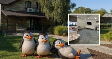 Під Дніпром можна за 62 тисячі гривень орендувати будинок з пінгвінами (ФОТО)