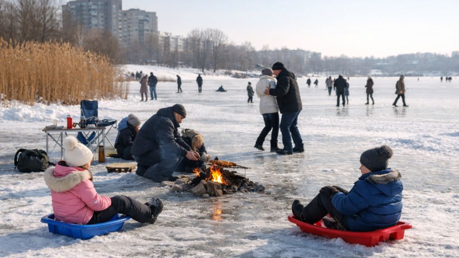 У Кам&rsquo;янському ловлять зимовий вайб: як відпочивають на Лівобережжі