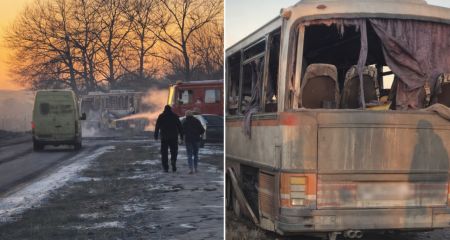 В результате удара по служебному автобусу - 15 погибших, шестеро в тяжелом состоянии: последствия вражеских атак за день 1 февраля