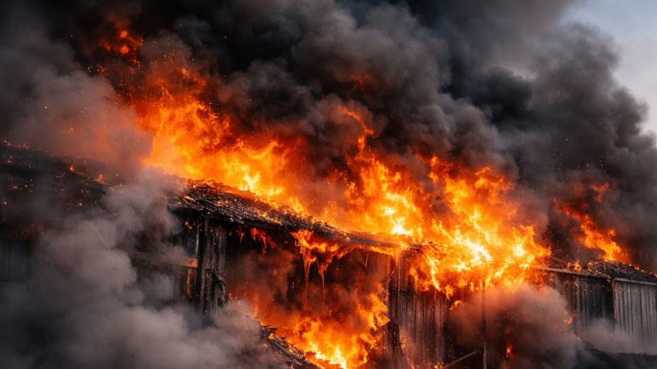 У Царичанці спалахнула масштабна пожежа горить магазин і двоповерховий будинок (ФОТО, ВІДЕО)