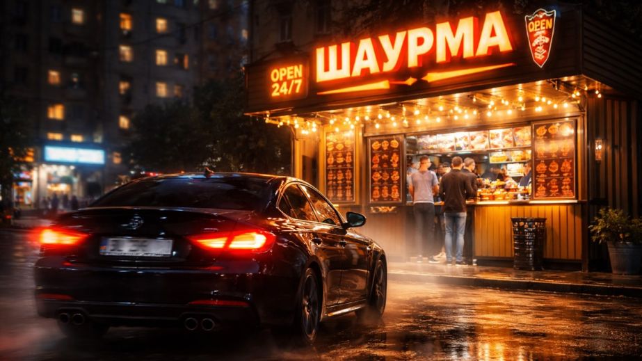 У Дніпрі легковик влетів у магазин з шаурмою і опинився всередині (ФОТО, ВІДЕО)