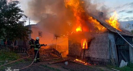 В Кривом Роге спасатели тушили летнюю кухню