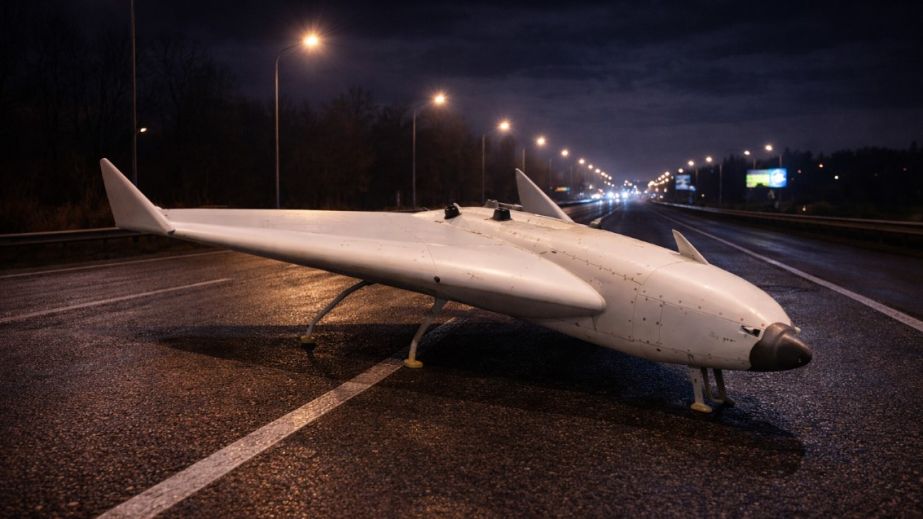 На Дніпропетровщині "шахед" впав на трасу (ВІДЕО)