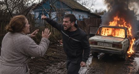 Семейный скандал на Криворожье: мужчина из-за ссоры с матерью застрял в грязи на огороде и сжег ее авто