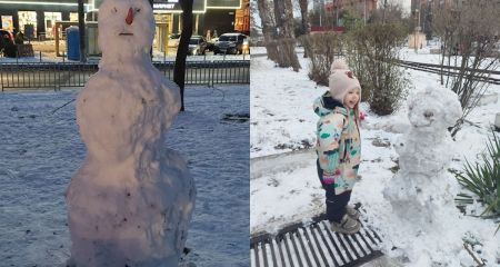У Дніпрі сніговики "шикуються" на парад (ФОТО, ВІДЕО)