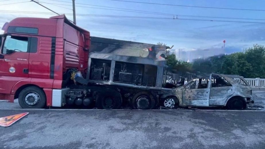 В Днепре задержали водителя, из-за которого произошло ДТП со взрывом на Слобожанском проспекте
