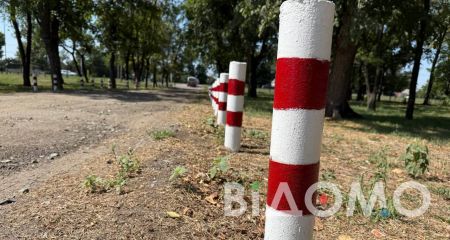 В парке Павлограда появилась "полосатая аллея" (ФОТО, ВИДЕО)