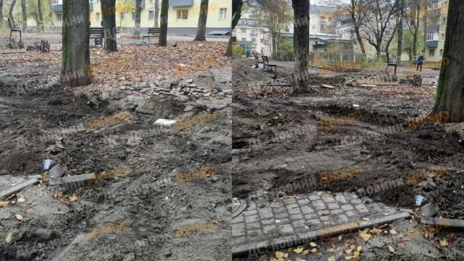 Ремонт перетворився на руїну: на 12-Кварталі комунальники знищили сквер і покинули все напризволяще