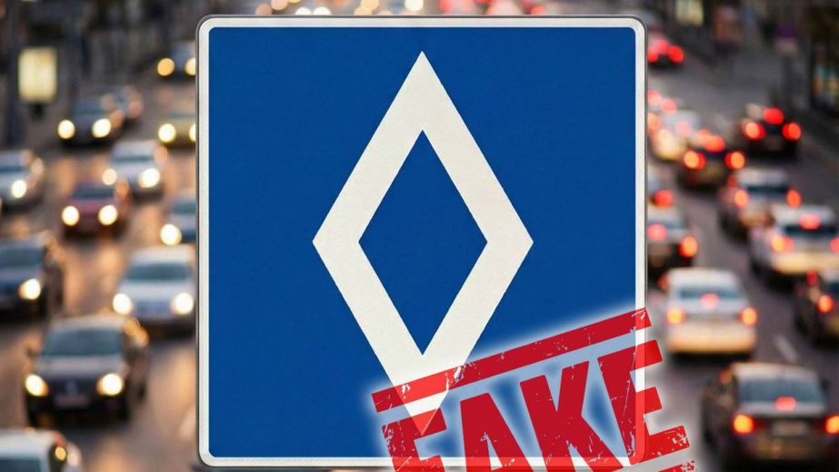 В сети разгоняют фейк о "новом дорожном знаке"