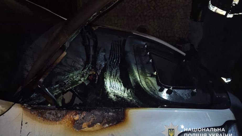 В Кривом Роге мужчина топором повредил авто и поджег его прямо во дворе многоэтажки (ФОТО)