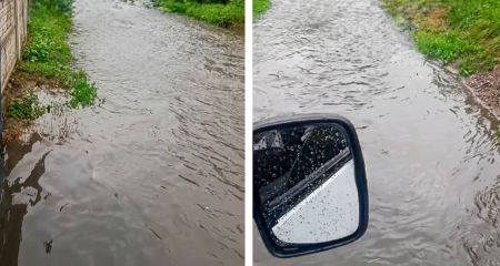 Вместо дороги река: в Кривом Роге жители улицы Тихоокеанской два года страдают от подтоплений