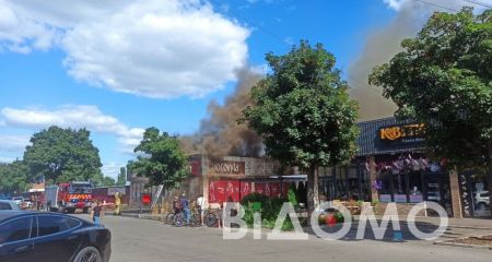 Пожар и сильное зады...
