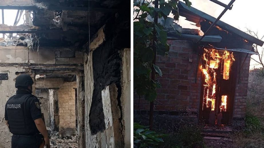 Повреждено здание полиции: россияне массированно атаковали Никопольщину