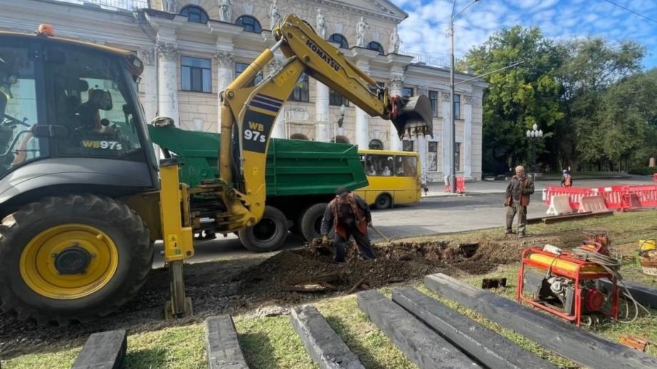 У Дніпрі ремонтують 80 метрів трамвайної колії на проспекті Яворницького