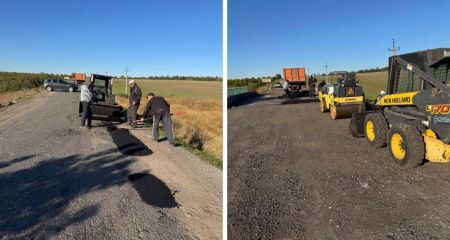 На Днепропетровщине аграрии за собственные средства ремонтируют ужасную дорогу в Великомихайловку