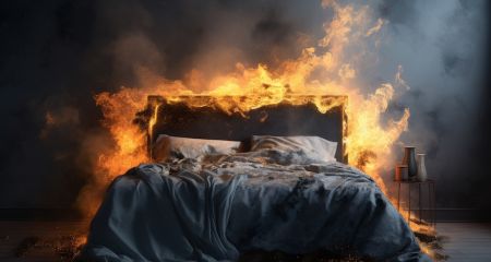 Купа матраців згоріла на дитячому майданчику у Дніпрі (ФОТО)