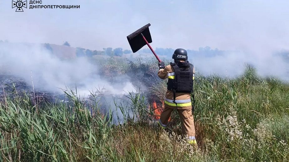На Днепропетровщине массово горят мусорные свалки и экосистемы (ФОТО)